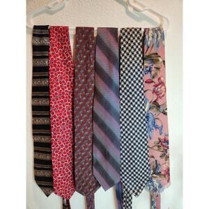 Vintage & Designer Tie Bundle Silk & Polyester Mix ‎ Pierre Cardin, Jhane Barnes